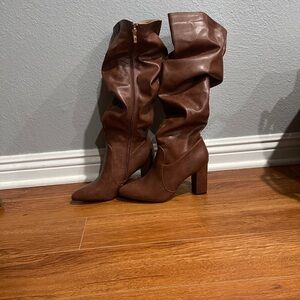 Brown Knee-High Women's Boots